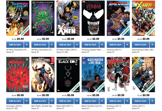 Marvel First Issue Sale | Comixology